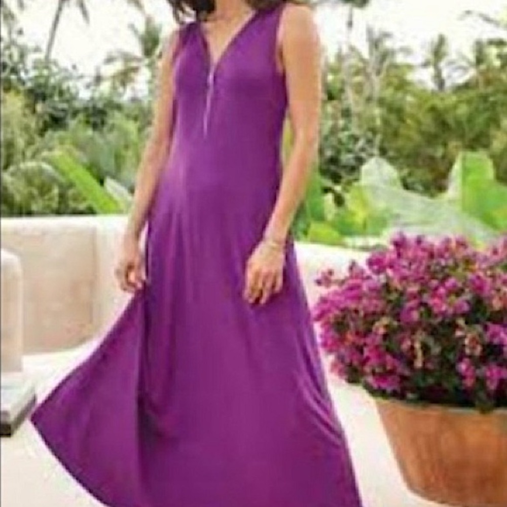 Soft Surroundings Valentina Purple Maxi Dress